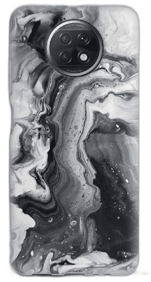 Marble Silicone case for Honor 50 Lite / Nova 8i Lite black-white 2