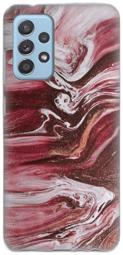Marble Silicone case Θήκη για Samsung Galaxy A52s / A52 5G / A52 4G red