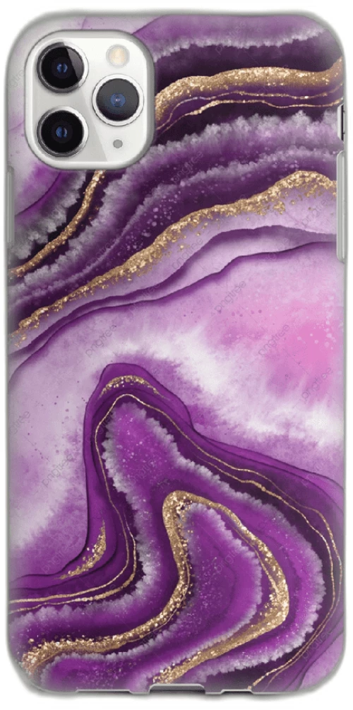 Marble Silicone case Θήκη για Iphone 12 Pro Max purple