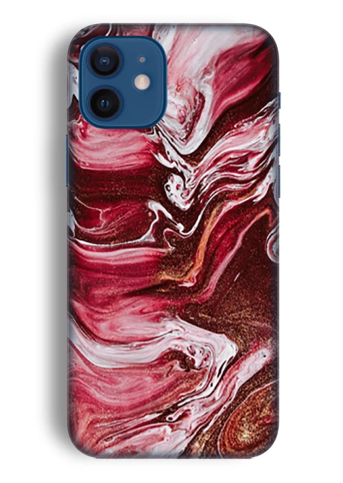 Marble Silicone case Θήκη για Iphone 11 red