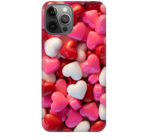 Chocolate Hearts Silicone case Θήκη για Iphone 12 Pro Max pink