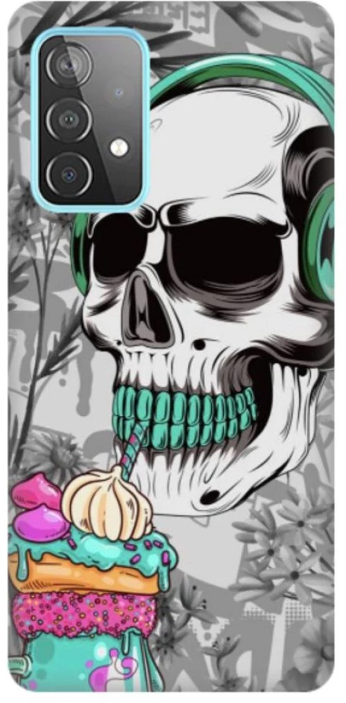 Skull Silicone case Θήκη για Samsung Galaxy A53 5G white