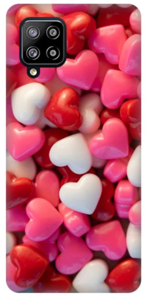 Chocolate Hearts Silicone case Θήκη για Samsung Galaxy A12 pink