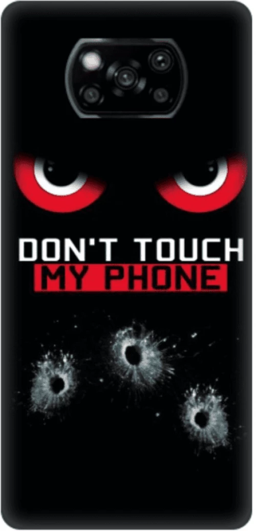 Don't Touch My Phone Silicone case Θήκη για Xiaomi Poco X3 / X3 Pro black
