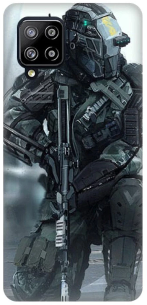 Call Of Duty Silicone case Θήκη για Samsung Galaxy A22 4G army green