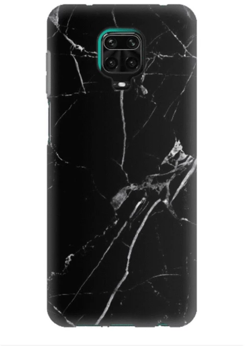Marble Silicone case Θήκη για Xiaomi Redmi Note 9s / 9 Pro / 9 Pro Max black