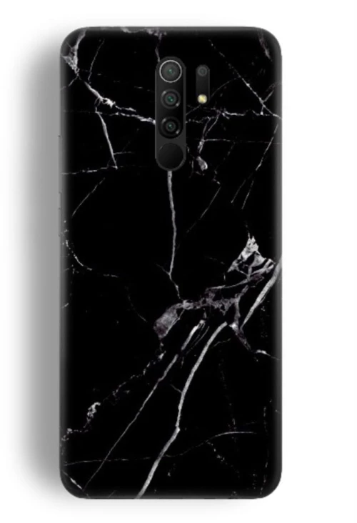 Marble Silicone case for Xiaomi Redmi 9 black