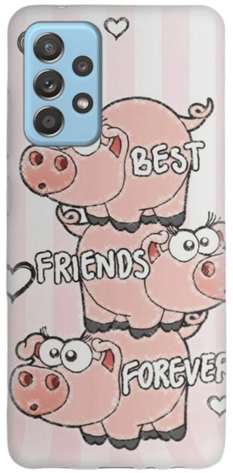 Best Friends Forever Silicone case Θήκη για Samsung Galaxy A13 4G pink