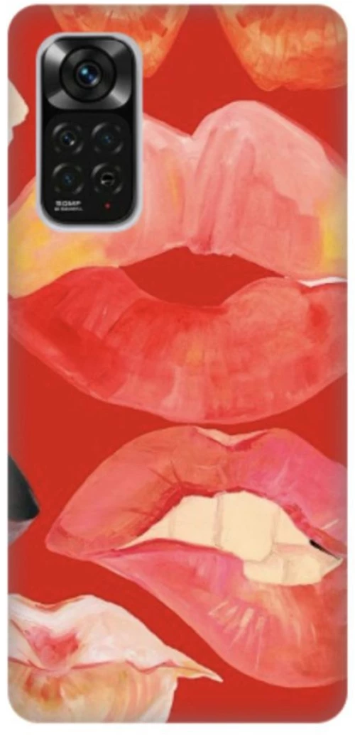 Lips Silicone case Θήκη για Xiaomi Redmi Note 11 4G red