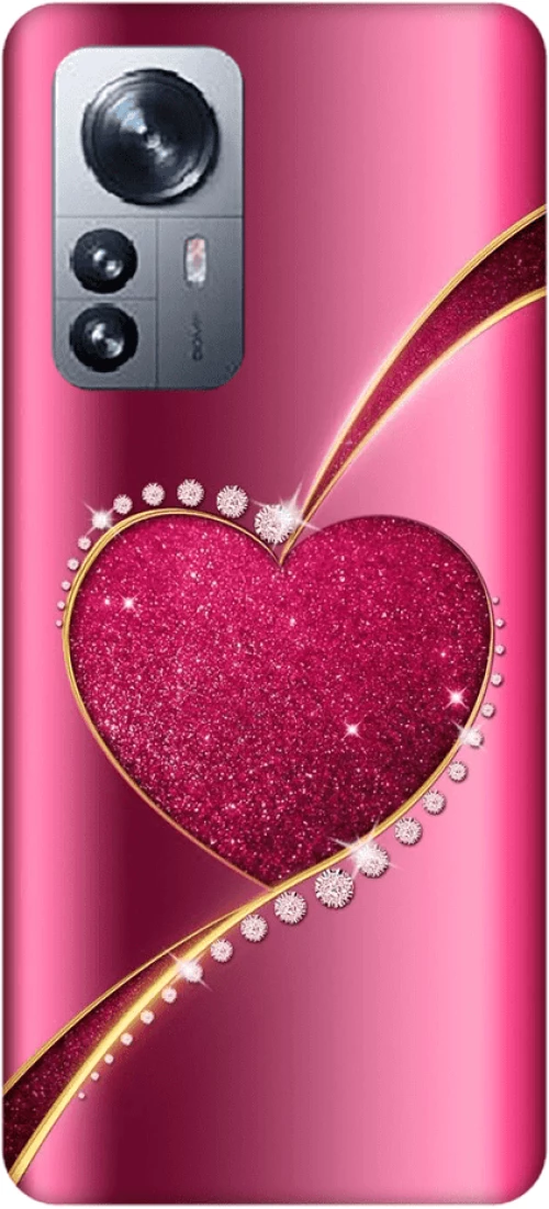 Shining Heart Silicone case Θήκη για Xiaomi 12 Pro 5G pink