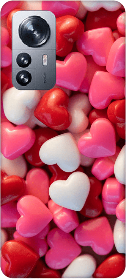 Chocolate Hearts Silicone case Θήκη για Xiaomi 12 Pro 5G pink