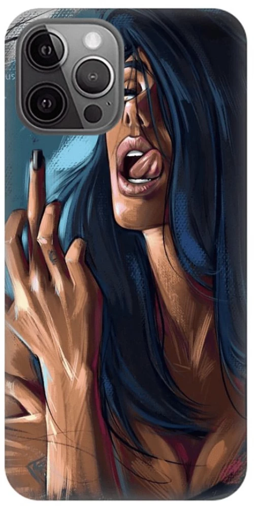 Woman Silicone case Θήκη για iPhone 11 Pro Max blue