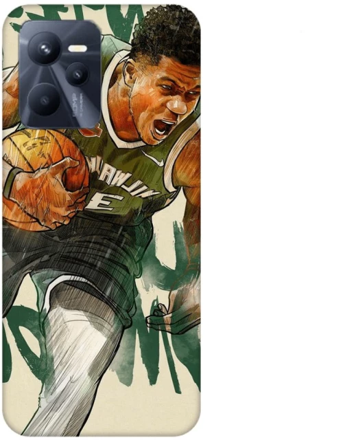 Giannis Silicone case Θήκη για Realme C35 green-white