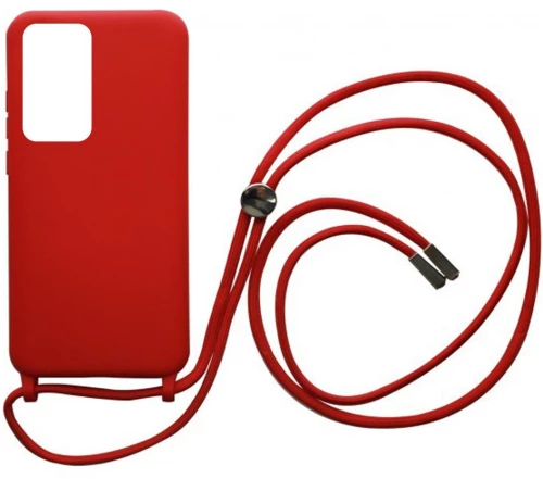 Cord Silicone back cover Case με κορδόνι για Xiaomi Redmi Note 11/11s 4G Red*