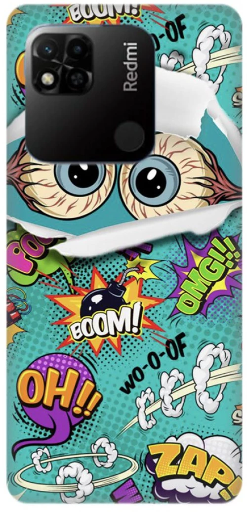 Comic Eyes Silicone case Θήκη για Xiaomi Redmi 10A Green