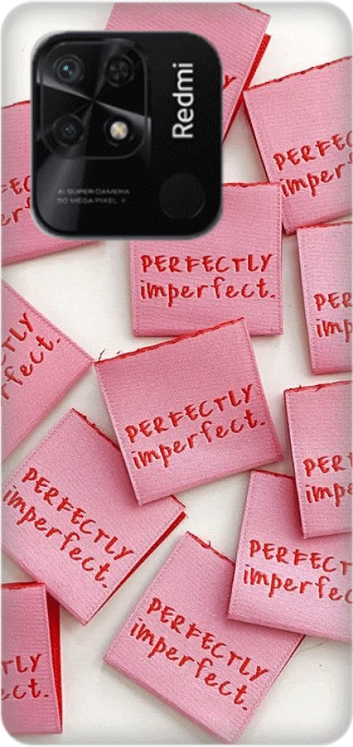 perfectly imperfect Silicone case Θήκη για Xiaomi Redmi 10C pink