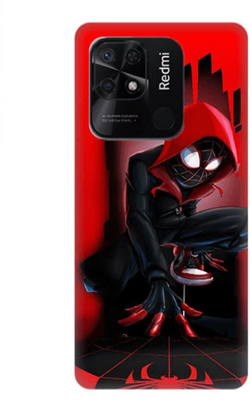 Miles Morales Spiderman Silicone case Θήκη για Xiaomi Poco C40 red