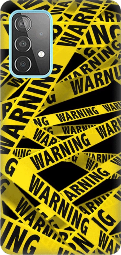 warning Silicone case Θήκη για Samsung Galaxy A33 5G yellow