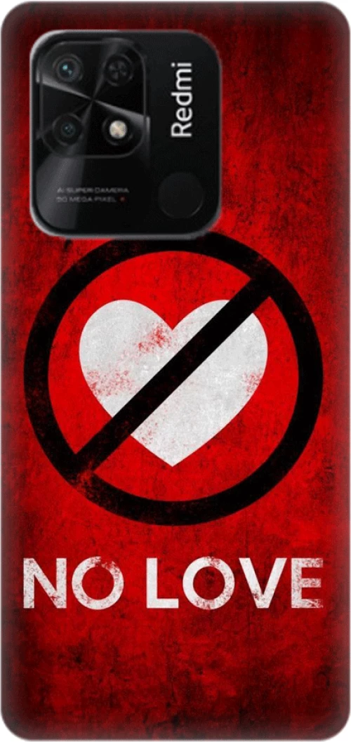 no love Silicone case Θήκη για XIAOMI Redmi 10C red