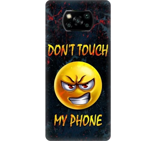 don't touch my phone emoji Silicone case Θήκη για XIAOMI Poco X3 NFC / X3 Pro yellow
