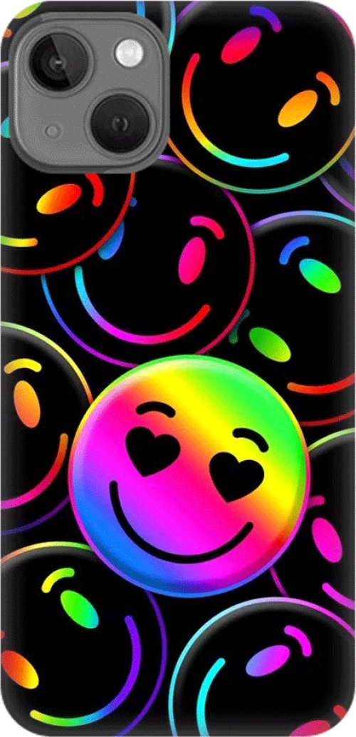 emoji heart Silicone case Θήκη για Iphone 13 black