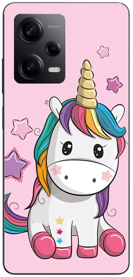 Baby Unicorn Silicone Case θήκη για Xiaomi Redmi note 12 Pro+ Plus Pink