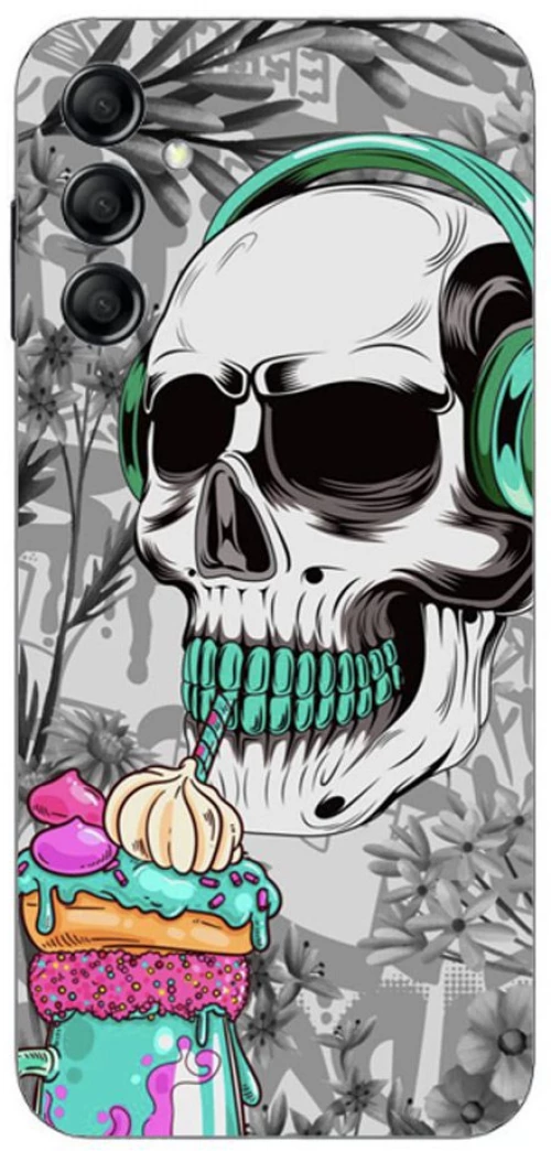 Skull Silicone Case θήκη για Samsung Galaxy A34 5g white