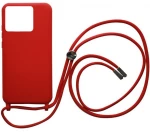 Cord Silicone back cover θηκη με κορδόνι για Xiaomi Redmi 12C red*