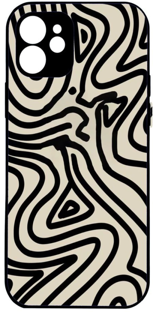 ABSTRACT ZEBRA Premium Protective Hard Case black Θήκη για Iphone 12