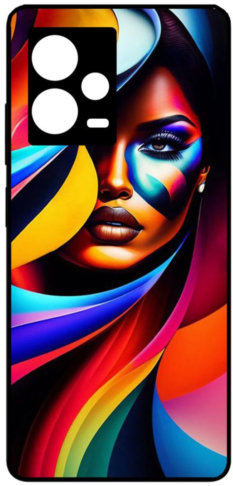 COLORFUL WOMAN Premium Protective Hard Case black Θήκη για Xiaomi Redmi Note 12 5G