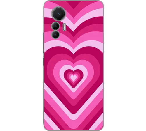 HEARTS PINK Silicone case Θήκη για Xiaomi 12 Lite 5G