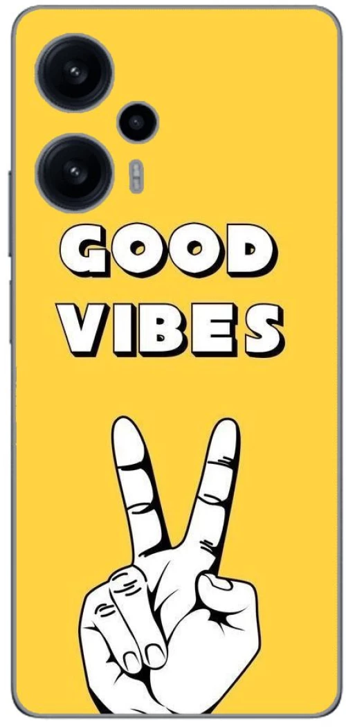 YELLOW GOOD VIBES Silicone case Θήκη για xiaomi Poco F5