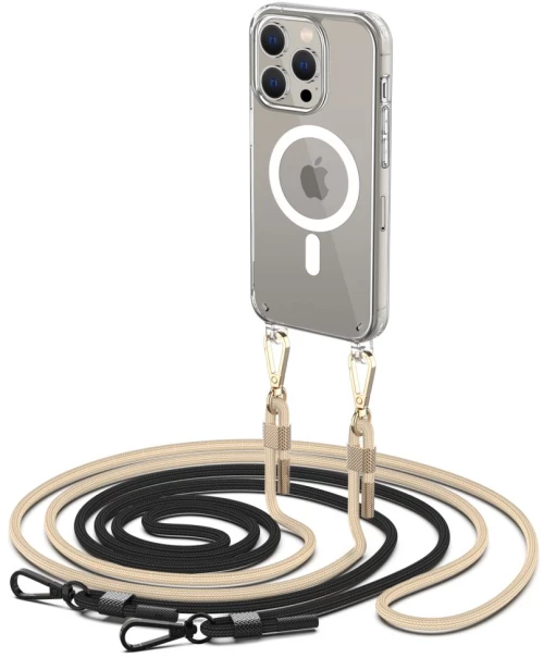 TECH-PROTECT FLEXAIR CHAIN MAGSAFE ΘΗΚΗ ΓΙΑ IPHONE 15 PRO BLACK & BEIGE
