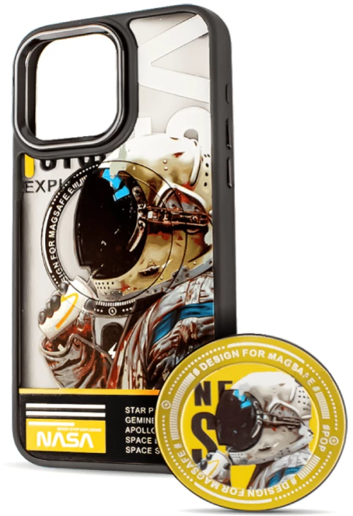 BOTER Case MagSafe + MagPopsocket Θηκη για iPhone 15 Pro Max NASA