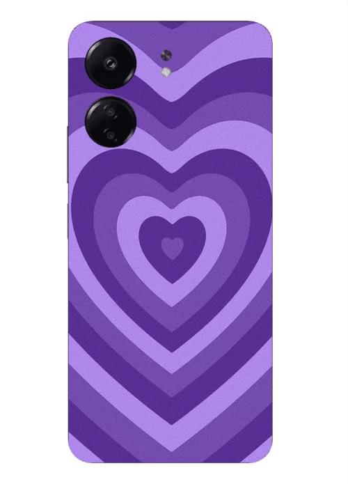 Hearts Silicone Case θήκη για Xiaomi Poco C65 purple