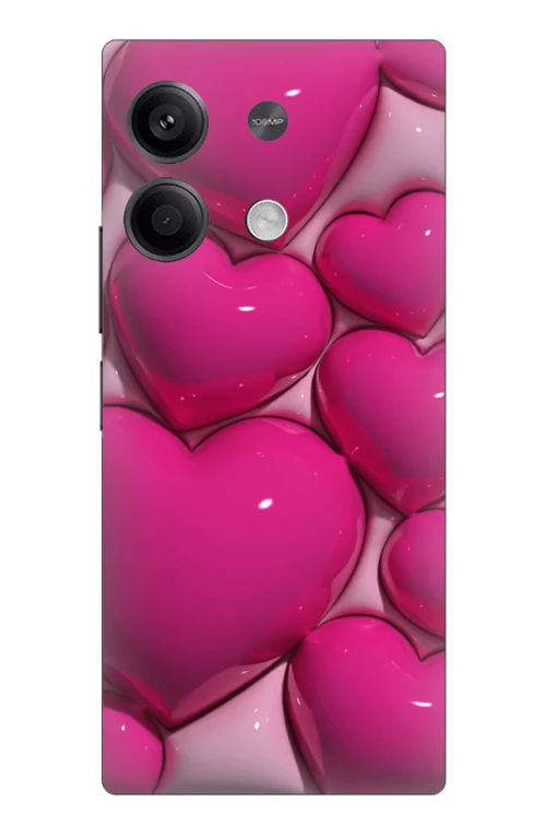 Pink Hearts Silicone Case θήκη για Xiaomi Redmi Note 13 Pro 5G