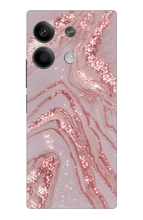 Marble Pink Silicone Case θήκη για Xiaomi Poco X6 5G