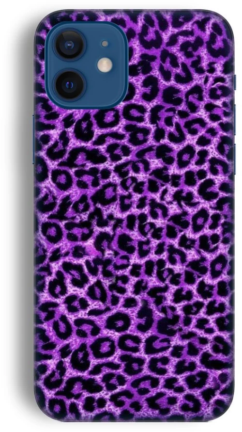 Purple Leopard Silicone case Θήκη για Iphone 12