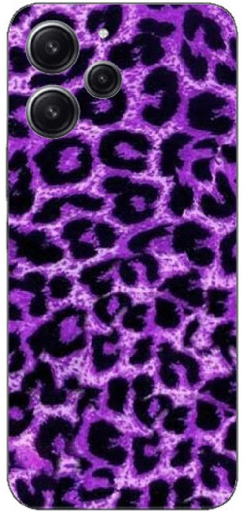 Purple Leopard Silicone case Θήκη για Xiaomi Redmi 12