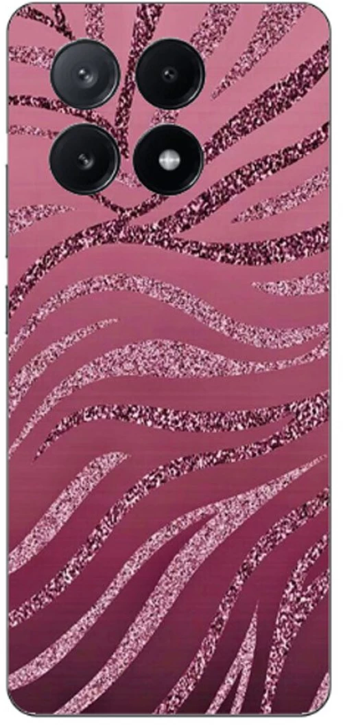 Pink Zebra Silicone Case θήκη για Xiaomi Poco X6 Pro