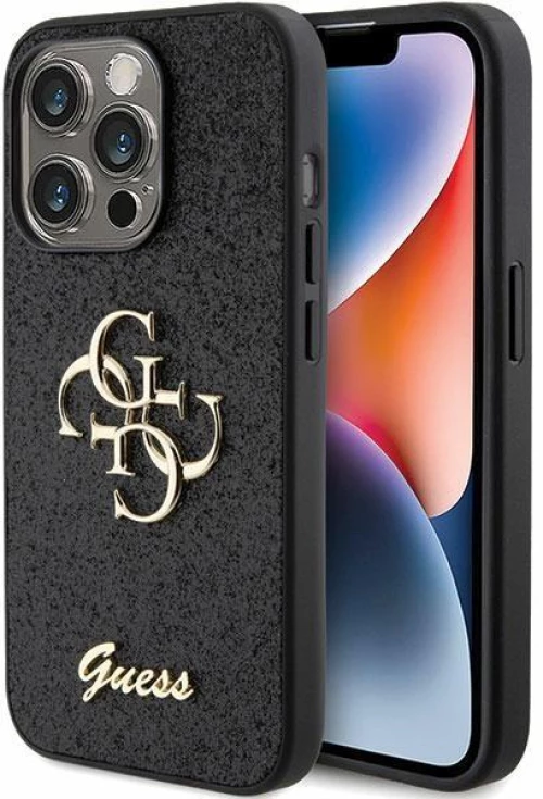 Guess Glitter Script Big 4G θηκη για iPhone 13 Pro Max black