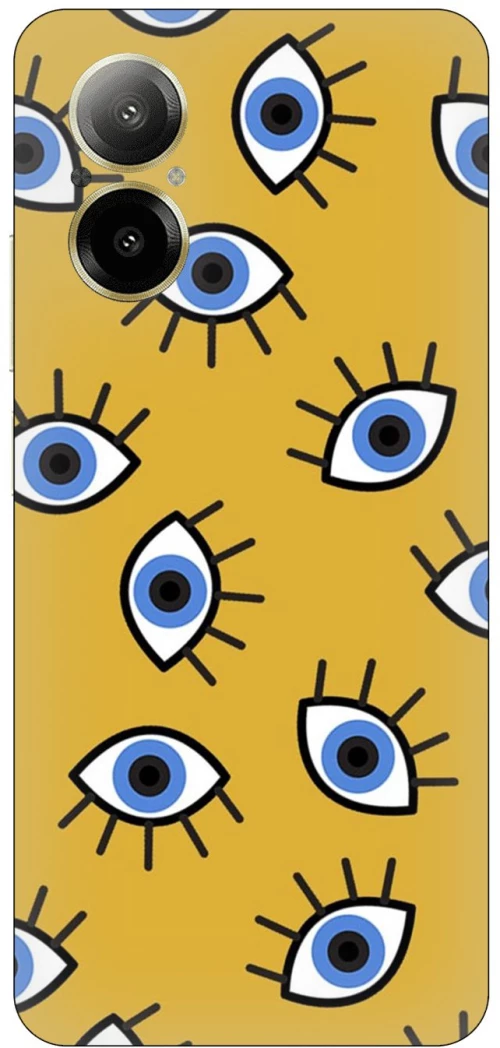 Eyes in Yellow Silicone Case θήκη για Realme C67