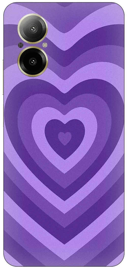 Purple Hearts Silicone Case θήκη για Realme C67