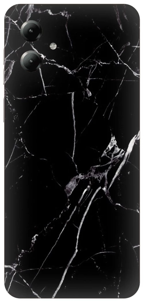 Marble Black Silicone Case θήκη για Motorola Moto G54 5G