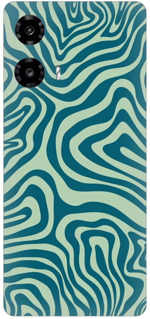 Green Lines Silicone Case θήκη για Motorola Moto G34 5G