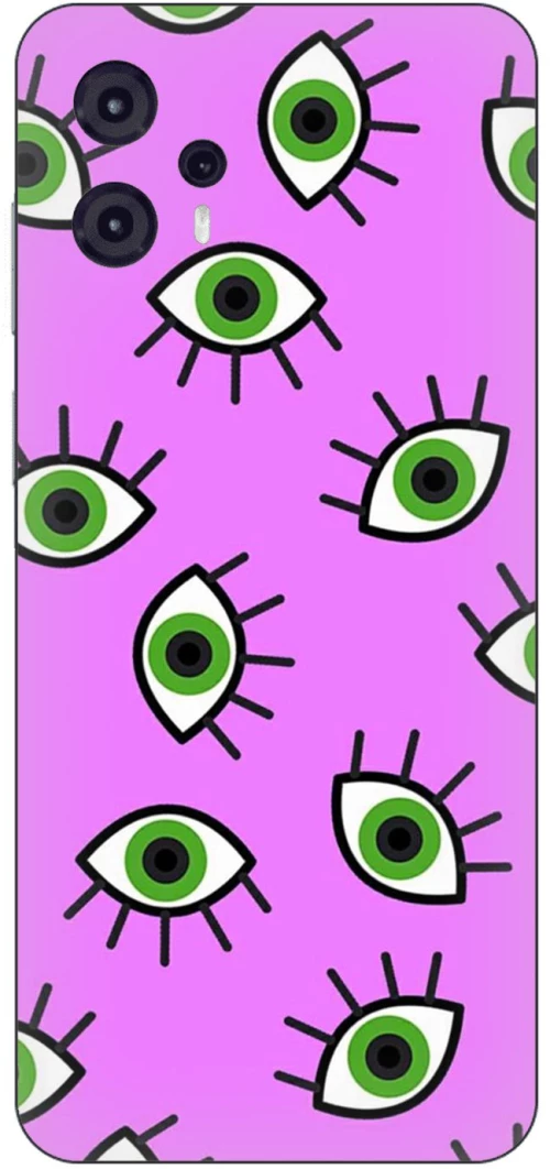 Eyes in Purple Silicone Case θήκη για Motorola Moto G13 4G