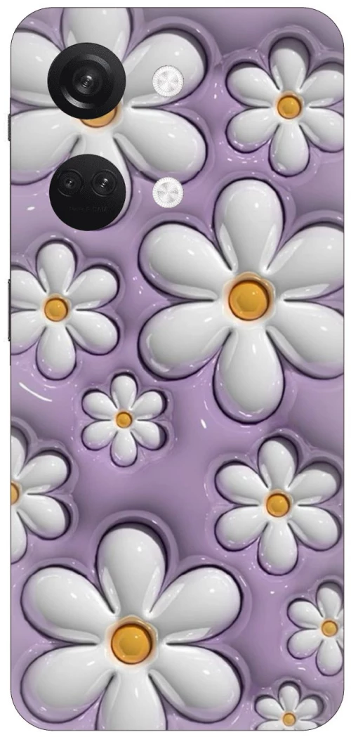 Flowers in Purple Silicone Case θήκη για OnePlus Nord 3 5G