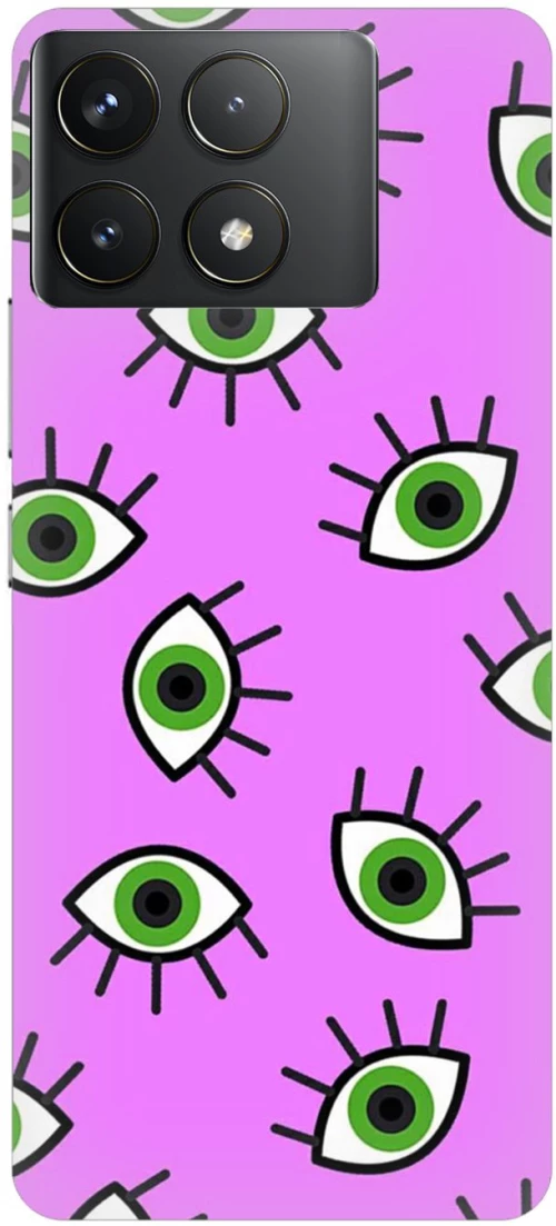 Eyes in Purple Silicone Case θήκη για Xiaomi Poco F6 Pro 5G