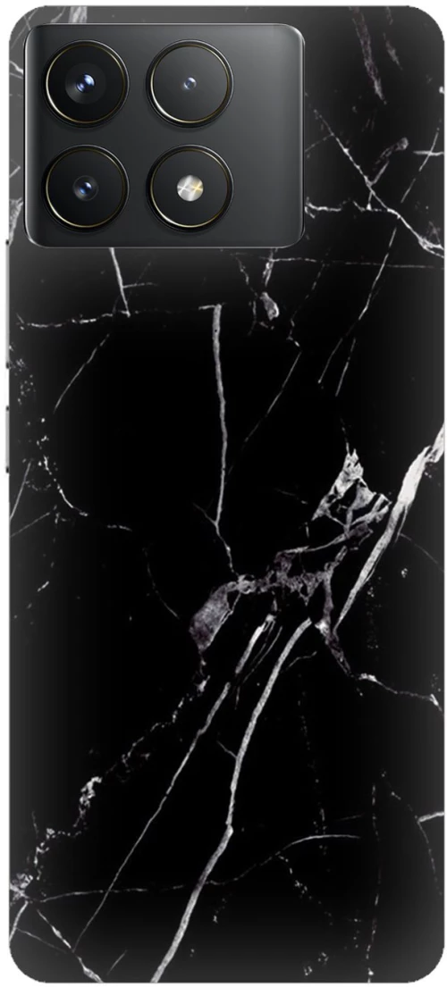 Marble Black Silicone Case θήκη για Xiaomi Poco F6 Pro 5G