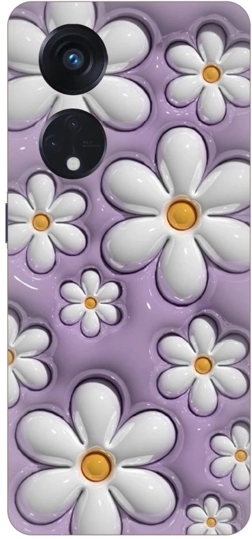 Flowers in Purple Silicone Case θήκη για OPPO Reno8 T 5G
